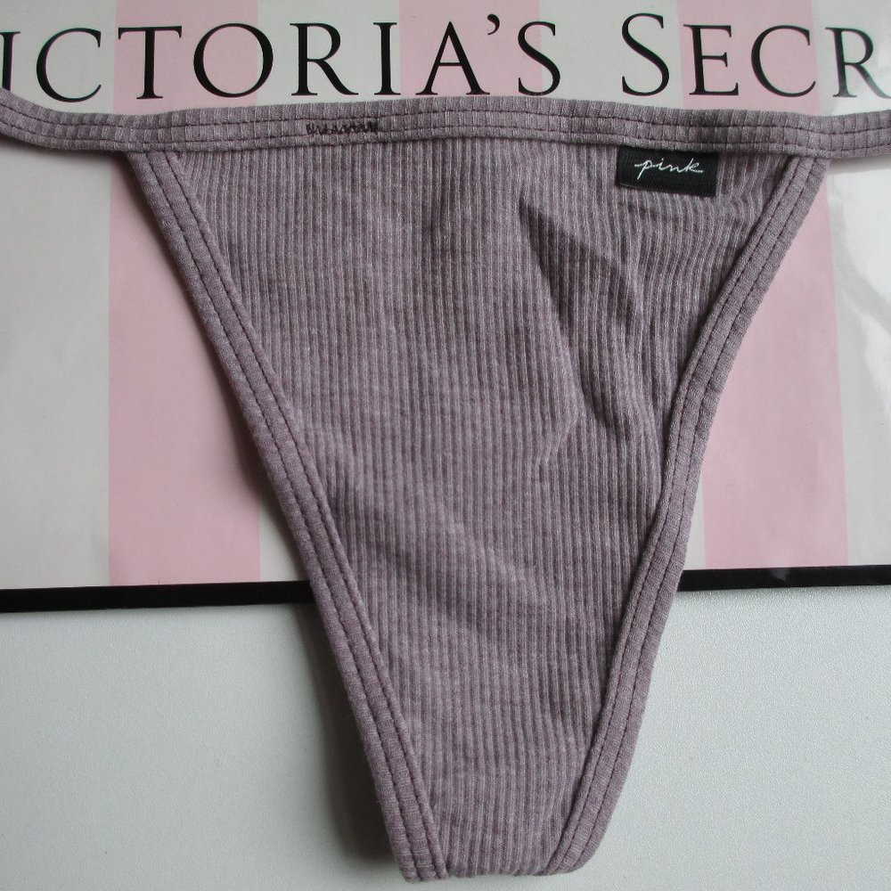 VICTORIA'S SECRET VS PINK Ribbed Cotton V-String